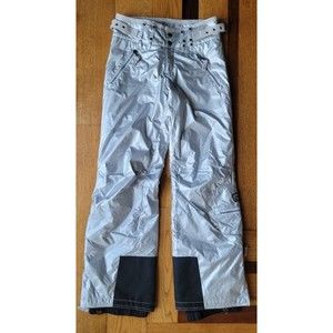 SKEA Womens Metallic Silver Thinsulate Cargo Snow Pants SIZE 2 (EU 34)